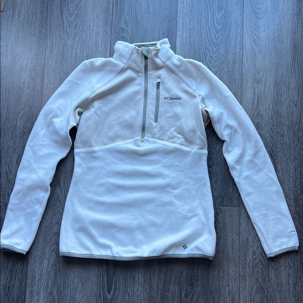 Columbia Omni-Heat Women's White & Cream Fleece Pullover